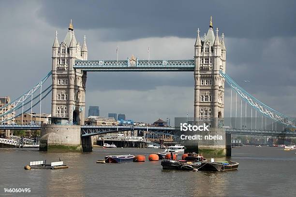 Tower Bridge In A Stormy Afternoon Stock Photo - Download Image Now - Architecture, Bridge - Built Structure, British Culture