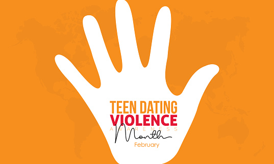 National Teen Dating Violence Awareness Month design template concept observed on February. Awareness Vector Illustration