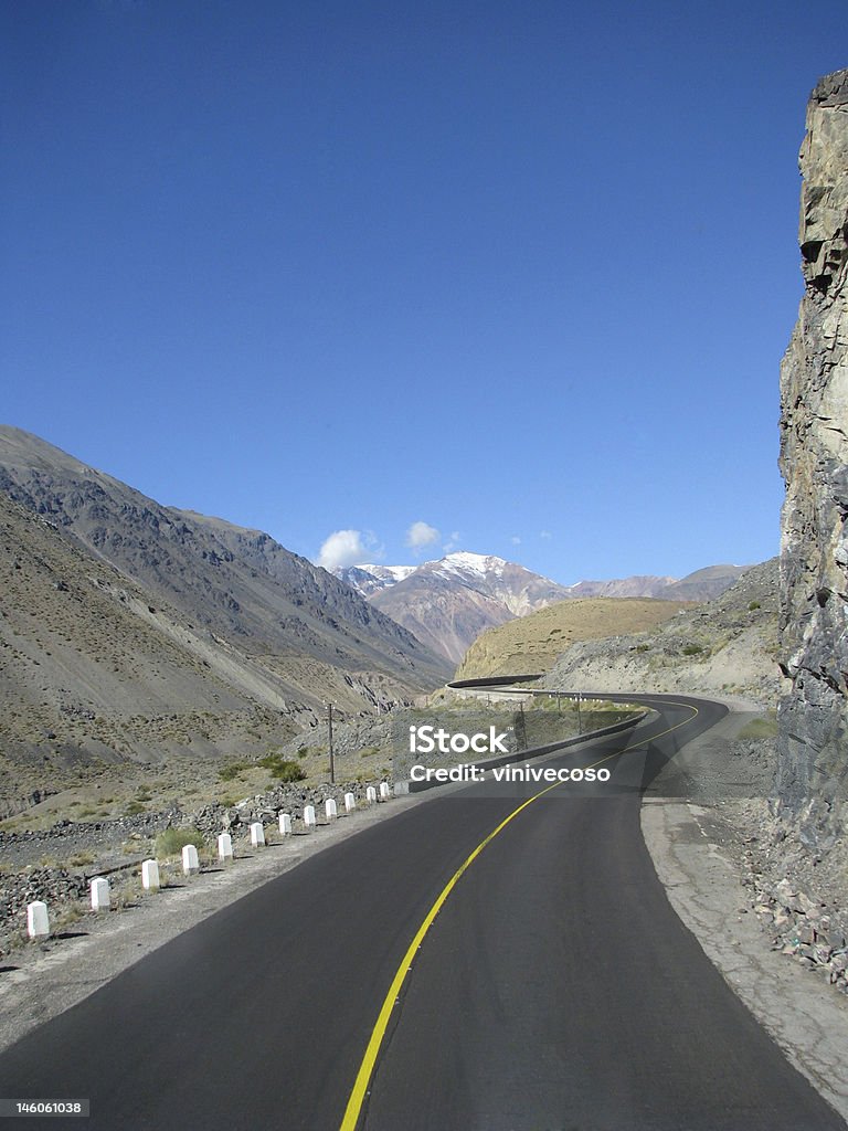 Andes highway Highway to the Andes Cordillera Andes Stock Photo