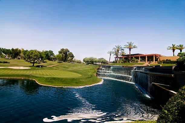 luxury resort golf course w scottsdale, az - upperdeck view obrazy zdjęcia i obrazy z banku zdjęć