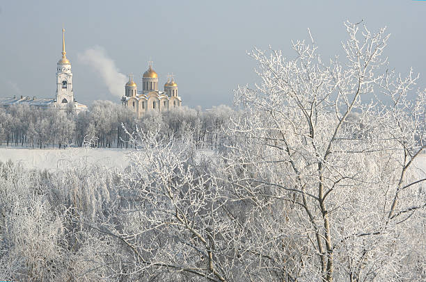 Cold winter A landscape of Vladimir town in winter. vladimir russia photos stock pictures, royalty-free photos & images