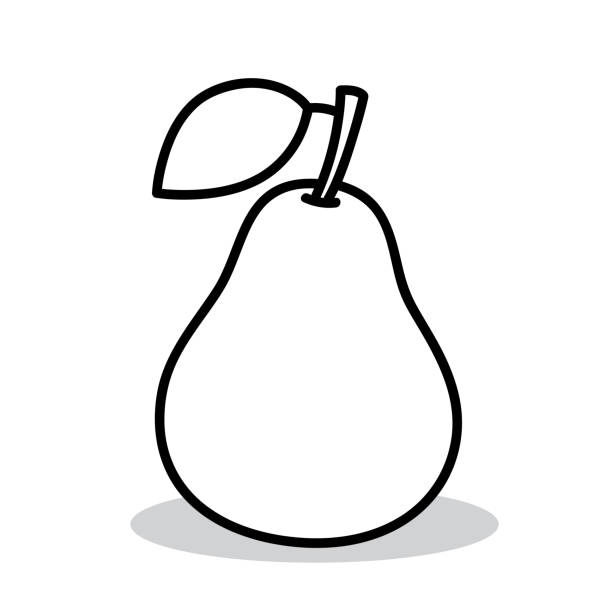 Pear Doodle 5 vector art illustration