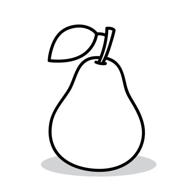 Vector illustration of Pear Doodle 5