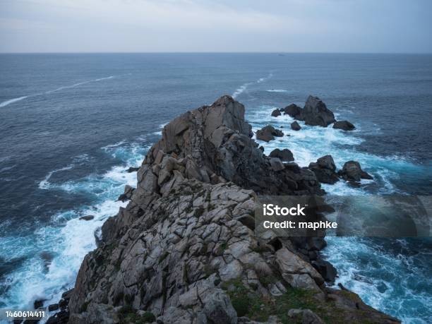 Rock Coast Cliffs At Punta De Estaca De Bares Northernmost Point Of Spain Bay Of Biscay Atlantic Cantabrian Sea Galicia Stock Photo - Download Image Now