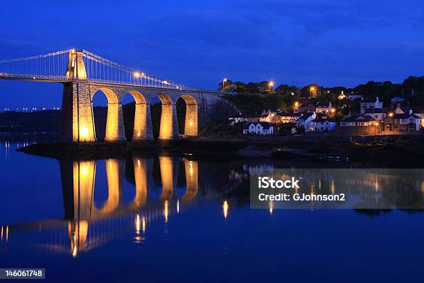 Foto de Ponte De Menai e mais fotos de stock de Anglesey - País de Gales - Anglesey - País de Gales, Holyhead, Ponte suspensa