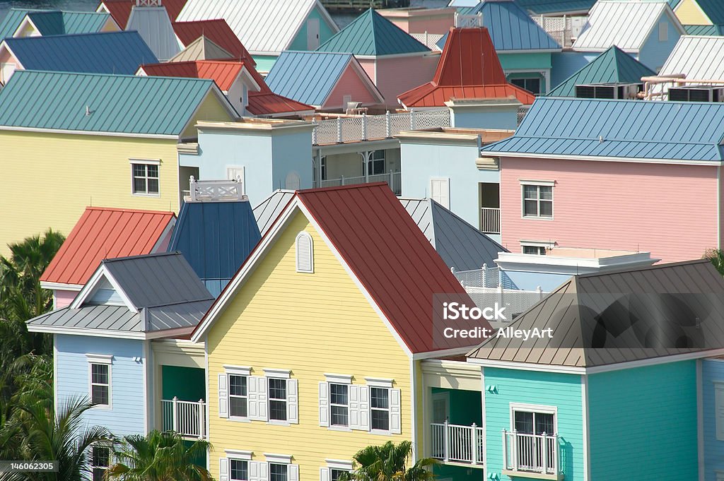 Casas coloridas - Royalty-free Ilha Paradise - Bahamas Foto de stock