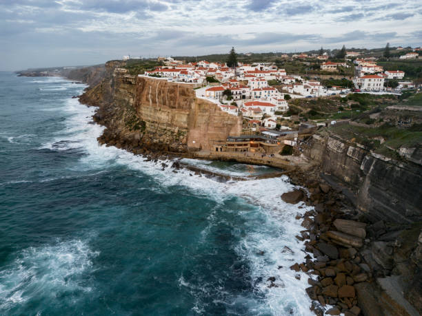 istock Azenhas do Mar aerial view 1460626356