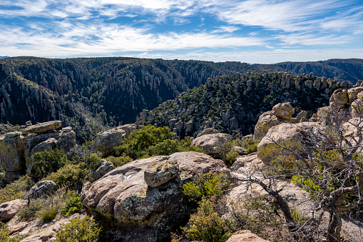 Landscape photograph of Chiricahua National Monument in Arizona.