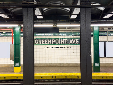 Greenpoint avenue subway station in New York City