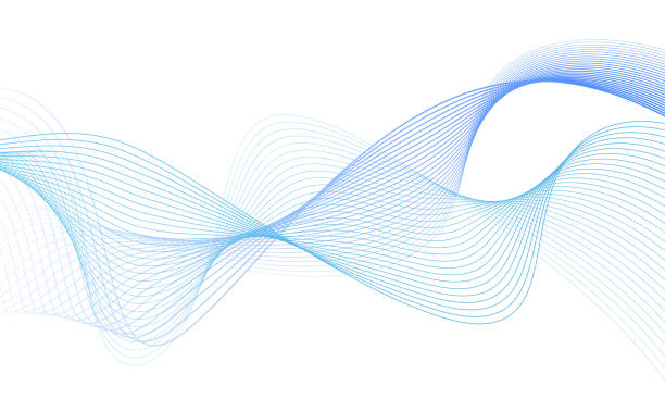 bildbanksillustrationer, clip art samt tecknat material och ikoner med abstract colorful wave element for design. digital frequency track equalizer. stylized line art background.vector illustration.wave with lines created using blend tool.curved wavy line, smooth stripe - stå i kö