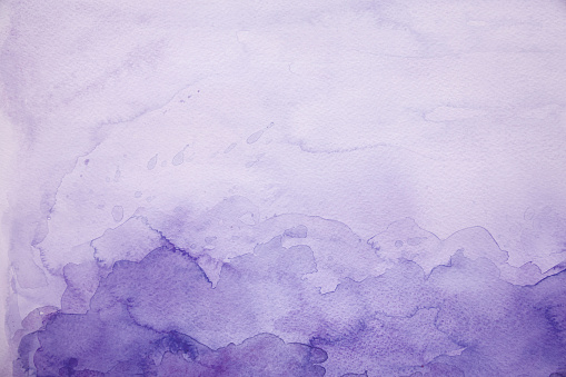 abstract purple ocean and waves watercolor painting