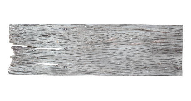 istock Old wooden sign board isolated on white background 1460645404