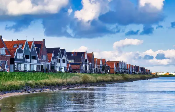 Photo of historic colorful dutch houses in volendam