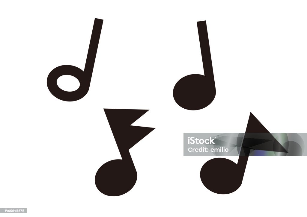 Monochrome Music Note Stock Illustration - Download Image Now - iStock