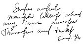 istock Vector handwritten unreadable cursive text 1460647617