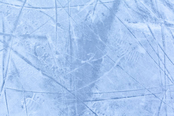 istock Empty ice rink with skate marks after the session outdoor. 1460656067