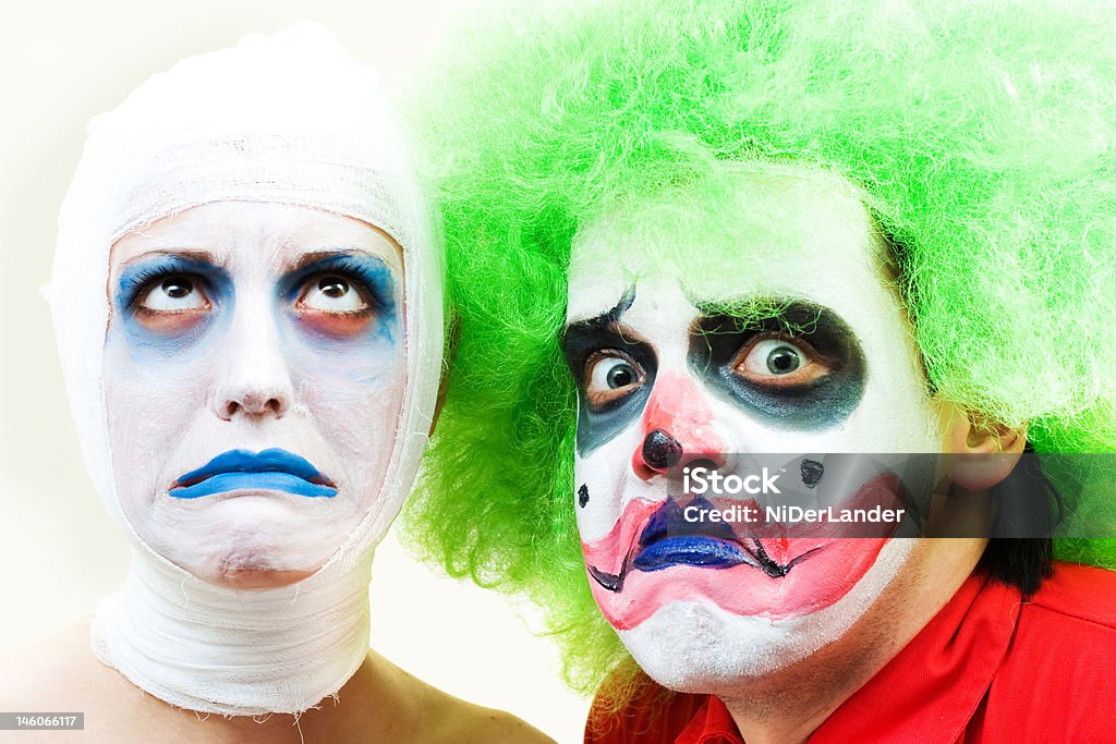 Zwei Spuk clowns - Lizenzfrei Auge Stock-Foto