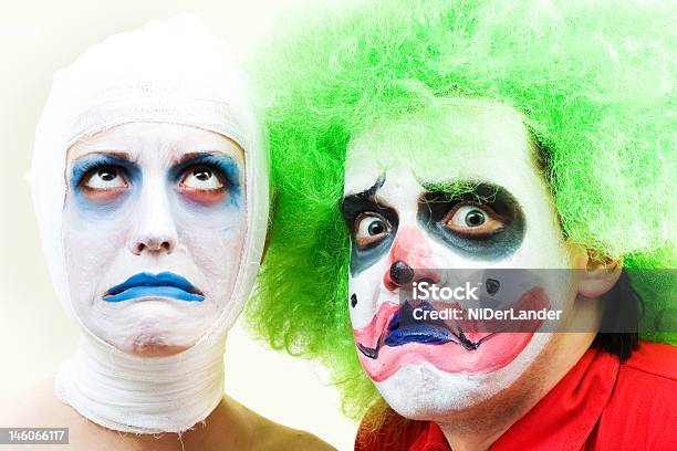 Zwei Spuk Clowns Stockfoto und mehr Bilder von Auge - Auge, Bizarr, Bühne