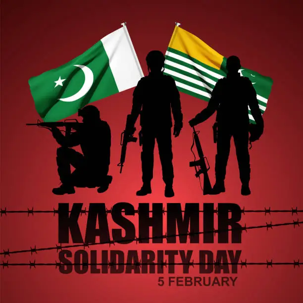 Vector illustration of Kashmir Solidarity Day concept