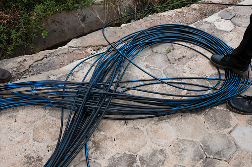 This is a picture of the fiber optic cable that will be installed