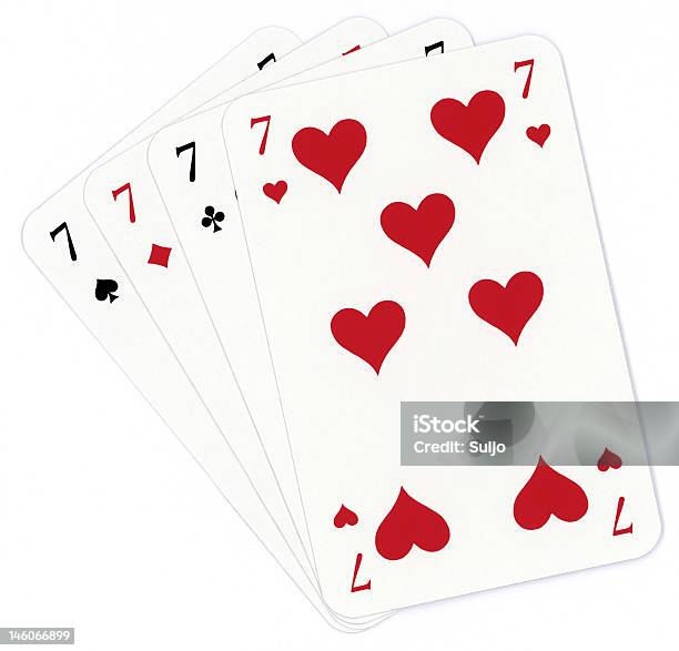 부지깽이 7개 7에 대한 스톡 사진 및 기타 이미지 - 7, 카드-여가활동 게임, 숫자 카드