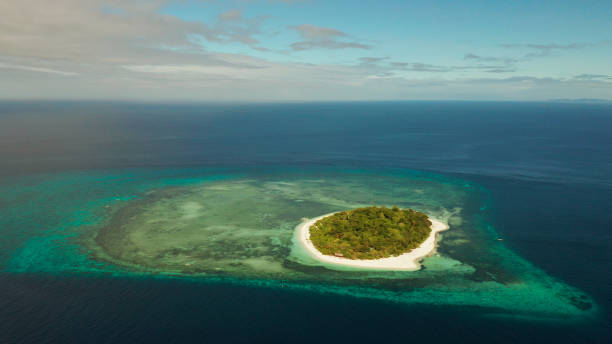 istock Tropical island with sandy beach. Mantigue Island, Philippines 1460669040