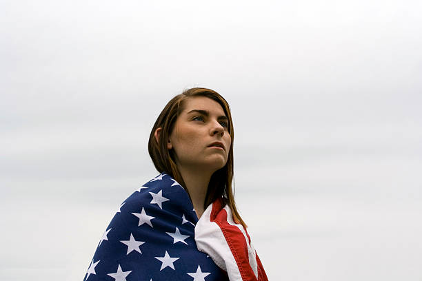 istock Woman with Flag 146067240