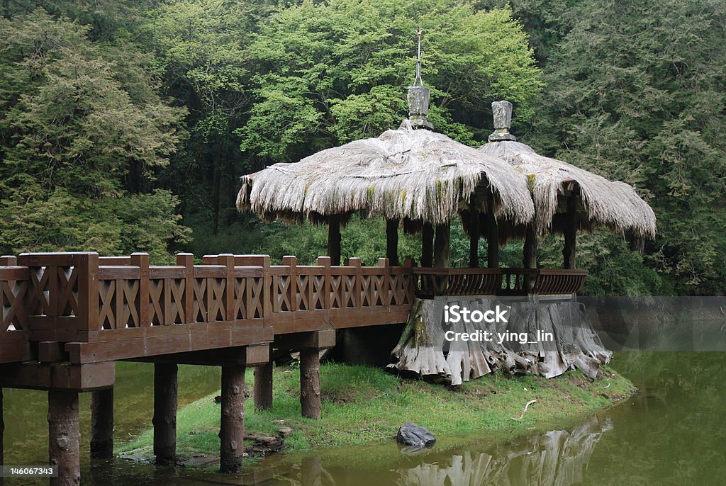 Sister Ponds at Ali Mountain, Taiwan Sister Ponds in Ali Mountain, Taiwan Bridge - Built Structure Stock Photo