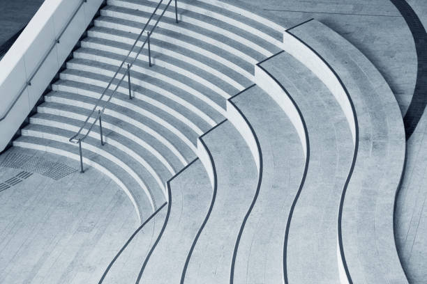 istock Stairway of modern architecture. Building abstract background 1460674163