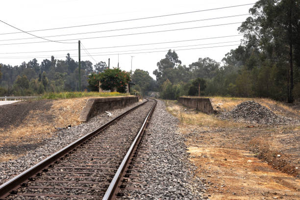 railway line in australia. - train coal mining australia imagens e fotografias de stock