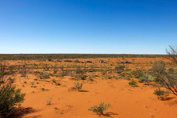 outback-western australia - 4wd 4x4 convoy australia stock-fotos und bilder