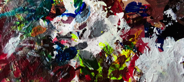 istock Painting abstract with acrylic paints 1460677837