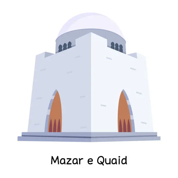 Vector illustration of Mazar e Quaid