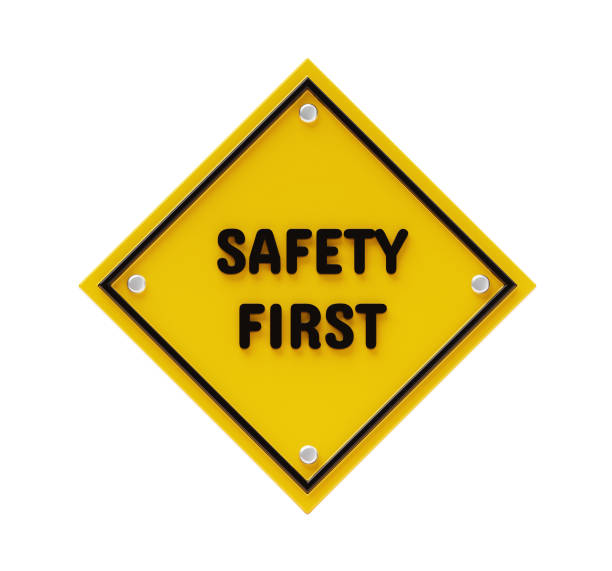 istock Safety First Sign emergency security danger warning 3d icon mockup illustration 1460683808