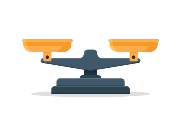 istock Scale icon in flat style. Weight balance vector illustration on isolated background. Equilibrium comparison sign business concept. 1460685750