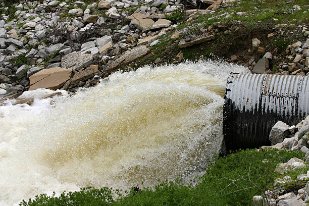 Water overflow stock photo