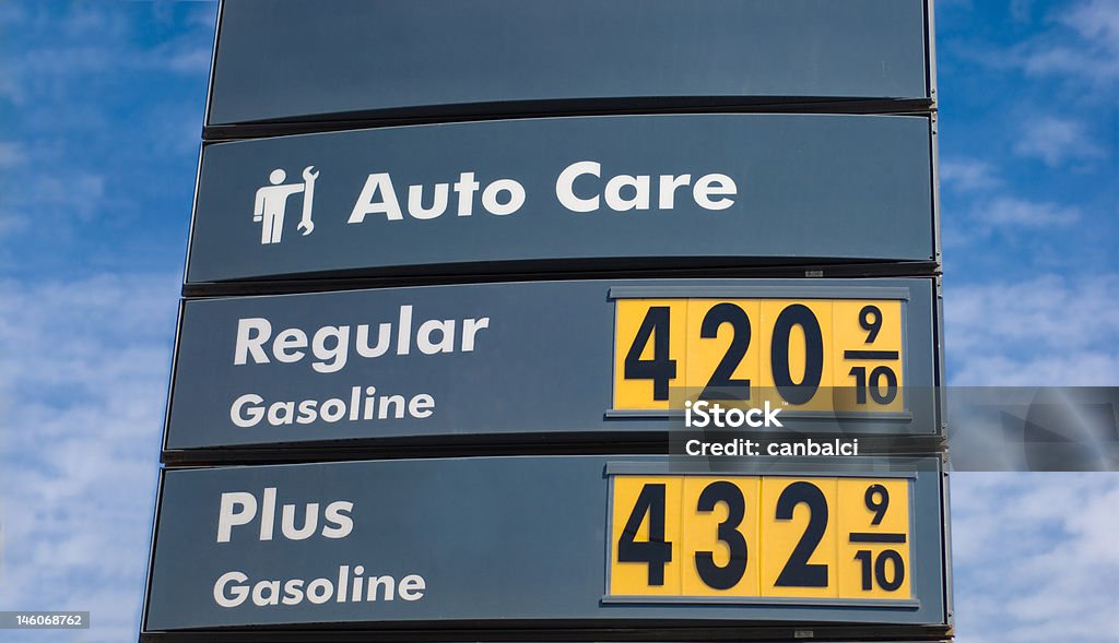 Os preços do gás em San Francisco, Califórnia, - Royalty-free Abastecer Foto de stock