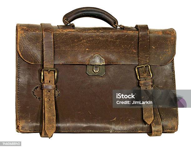 Antique Briefcase Stock Photo - Download Image Now - Old, Satchel - Bag, Leather