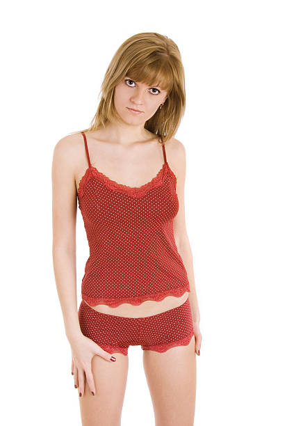 istock Yound blond girl in underwear 146069039