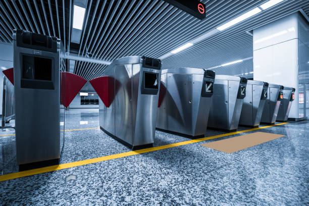 Ticket gates at subway station