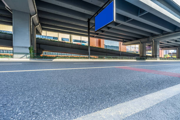 istock empty city road under the viaduct 1460692644