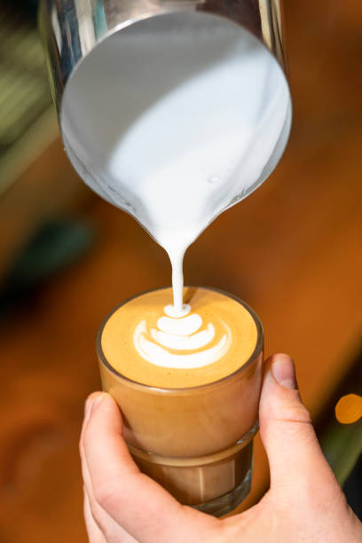 istock Barista make coffee cup latte art 1460694533