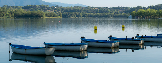 Boats on Lake Banyoles