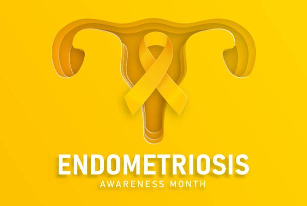 Endometriosis Awareness Month of march symbol concept design Endometriosis Awareness Month of march symbol concept design endometriosis stock illustrations