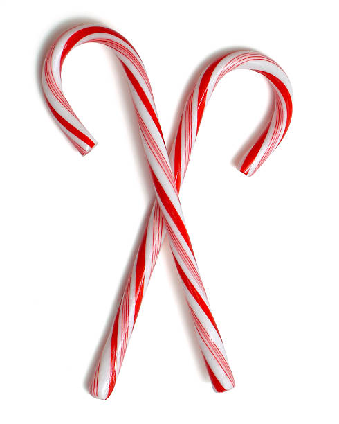 two candycanes stock photo