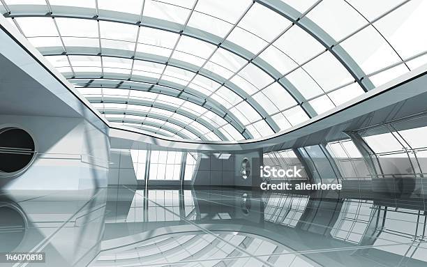 Modern Architecture 3d Render Stock Photo - Download Image Now - Architecture, Business, Ceiling