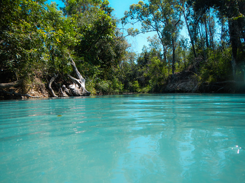 beautiful blue lakes in the rainforests of far north Queensland