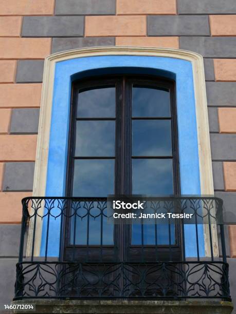 Begur Detail Of A Facade Stock Photo - Download Image Now - Balcony, Building Exterior, Catalonia