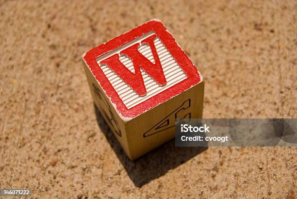 W Cube Stock Photo - Download Image Now - Alphabet, Cube Shape, Horizontal