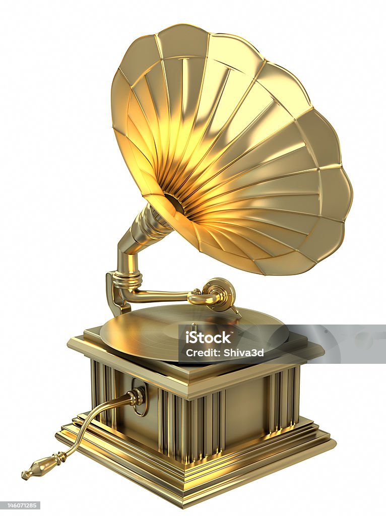 Golden Grammofon - Lizenzfrei Alt Stock-Foto